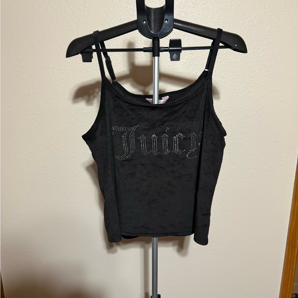 Juicy Couture Black Camisole with‎ Embellished Logo